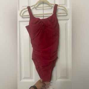 Lands’ End Red One-Piece Swimsuit - Size 8D
